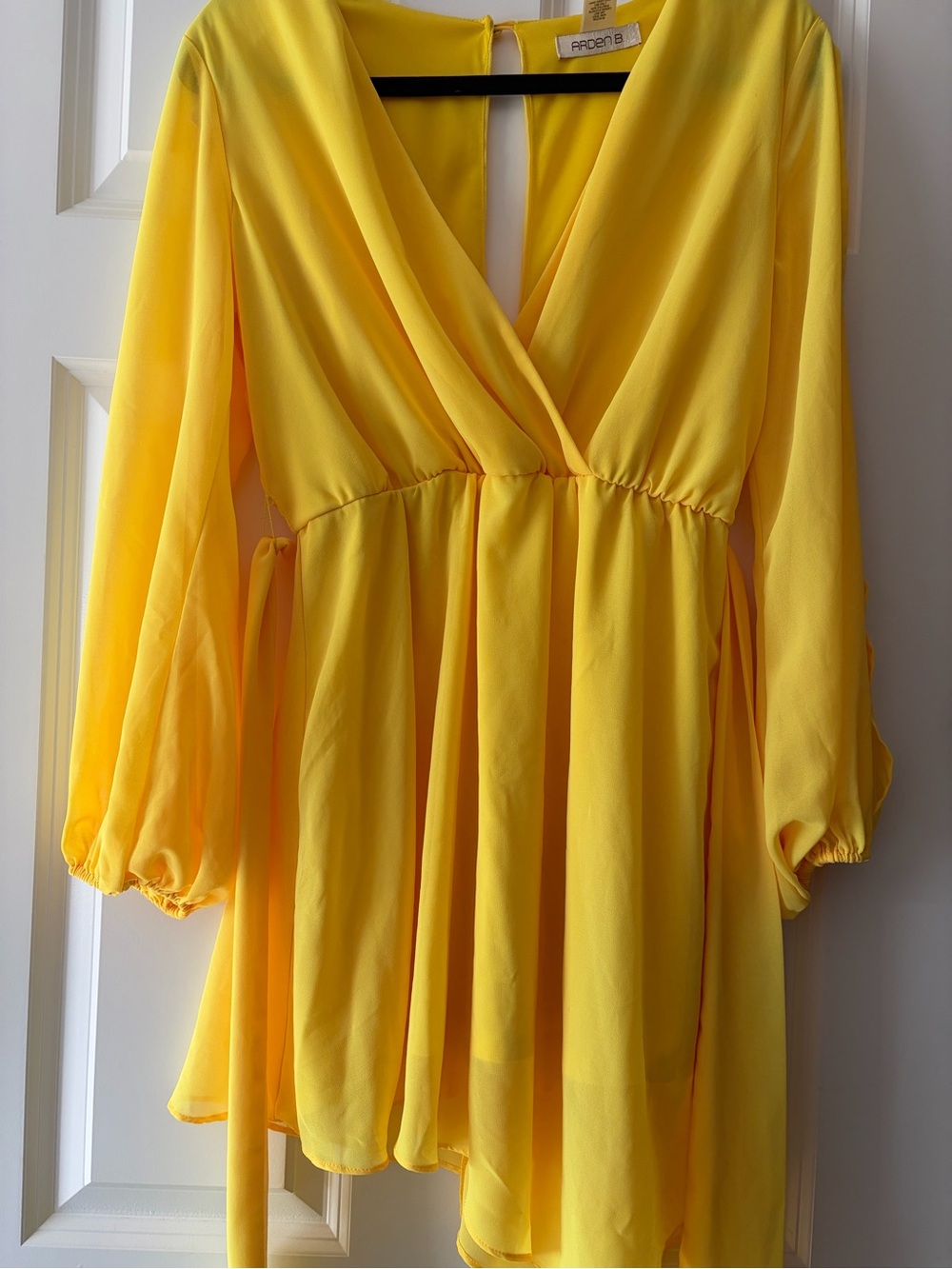 Arden B yellow long sleeve dress